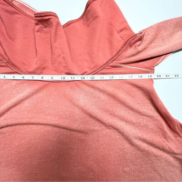 Free People Off Shoulder Modal Blend Long Sleeve Asymmetrical Hem Blouse M - Picture 9 of 12